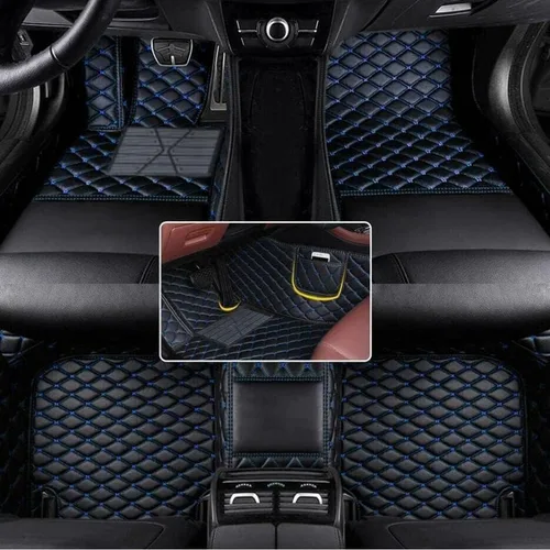 Miniatura 10 de Tapetes de suelo de automóvil compatibles con el 99 % de los sedán, SUV, deportivos, cobertura completa, compatible con hombres y mujeres, Negro