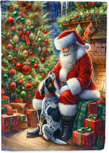 Miniatura 83 de Caroline's Treasures DAC4159CHF - Bandera de casa de Husky siberiano y Papá Noel para porche, grande, para colgar en la pared, poliéster