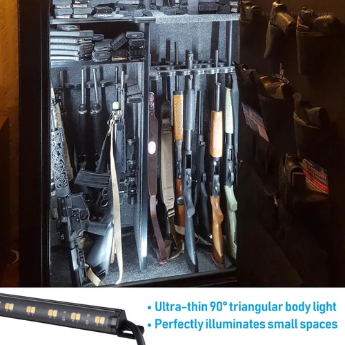 Miniatura 3 de TORCHSTAR kit de iluminación LED segura 3CCT, (6) barras de luz conectables de 12 pulgadas, sensor de movimiento, 3000K/4000K/5000K seleccionables
