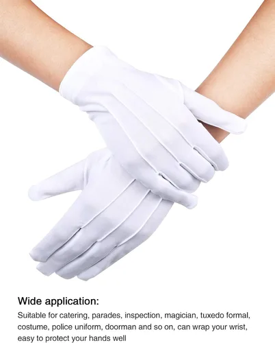 Miniatura 4 de SATINIOR 12 pares de guantes de vestir de elastano para disfraz formal de guardia