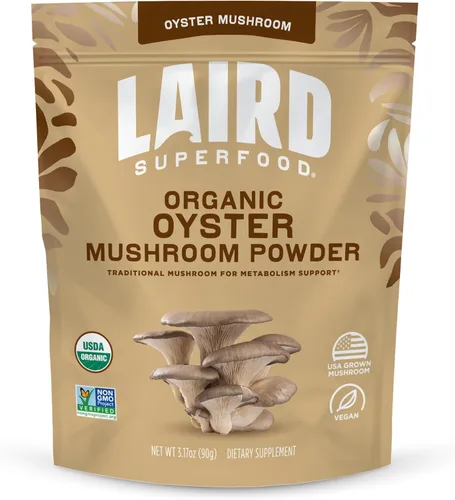 Miniatura 12 de Laird Superfood Mezcla Orgánica de Hongos de Rendimiento con Chaga, Cordyceps, Lion's Mane y Maitake para Energía y Cognición, Bolsa de 3.17 oz