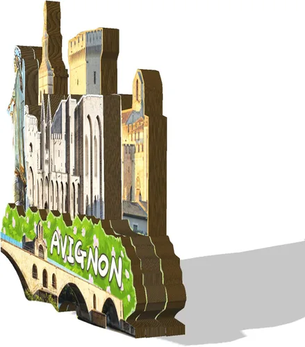Miniatura 2 de Imán de Francia Aviñón para nevera de madera 3D Monumentos de viaje coleccionables, recuerdos, decoración hecha a mano, 2