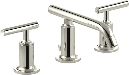 Miniatura 16 de KOHLER K-14408-4-2MB Purist - Grifo de lavabo de baño generalizado, 3 agujeros, manijas de palanca alta generalizadas y boquilla de cuello de cisne