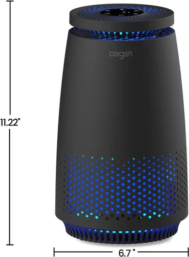 Miniatura 8 de Purificadores de aire para dormitorio del hogar, filtro HEPA 3 en 1 para mascotas, caspa, polvo, polen, humo, olores, limpiador de aire silencioso