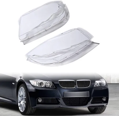 Miniatura 8 de Astra Depot Compatible con 2005-2011 BMW Serie 3 E90 E91 Sedan Wagon xenon faro delantero izquierdo derecho transparente cubierta de lente de faro