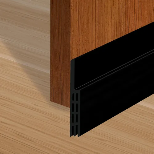 Tope adhesivo para puerta con respaldo de silicona – Sello de puerta adhesivo para puertas interiores y exteriores, insonorizado y aislante de aire,