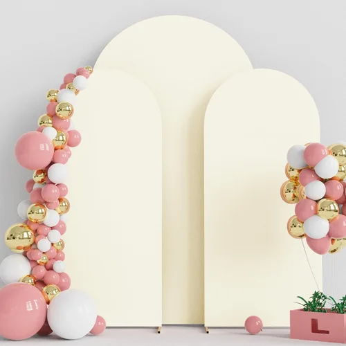 Miniatura 22 de Wokceer Cubierta de Fondo para Arco de Boda 7.2 Pies, Cubiertas Ajustadas de Spandex para Soporte de Arco de Boda de 6 Pies, Juego de 2 Cubiertas