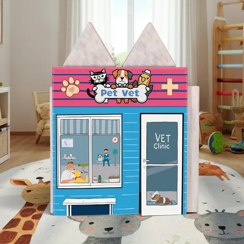 Miniatura 2 de Panel de Juego para Sofá de Juegos Infantil de Espuma Modular para Casa (Sofá No Incluido) - Clínica Veterinaria