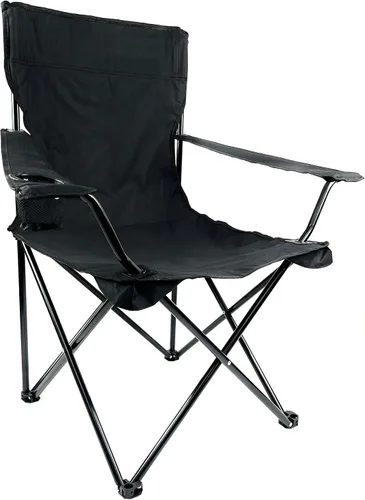 Miniatura 2 de Silla plegable portátil para acampar al aire libre [grande] (negro)