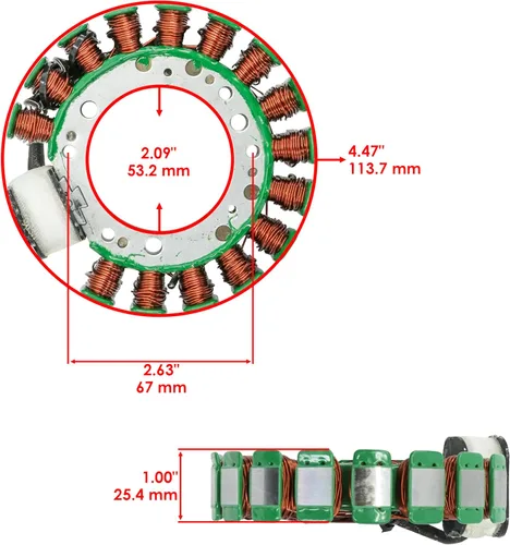 Miniatura 2 de Caltric Rectificador de estator y regulador con junta compatible con Yamaha Big Bear 350 Yfm350 4X4 1990-1994