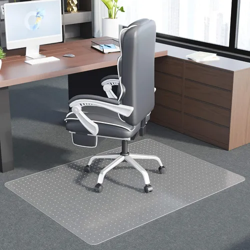 Miniatura 23 de 100pointONE Tapete para silla de oficina para suelos de madera, tapete de oficina fácil de deslizar para sillas rodantes, tapete transparente