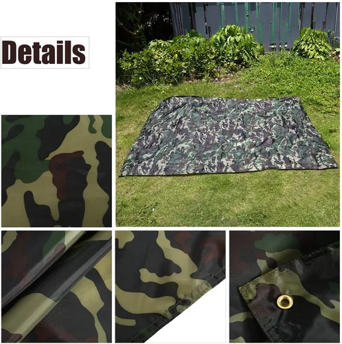 Miniatura 3 de Lona ligera y compacta para tienda de campaña, impermeable, multifuncional, para tienda de campaña con bolsa de transporte con cordón