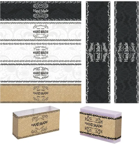 Miniatura 11 de PH PandaHall 90 piezas de papel para embalaje de jabón, etiquetas de papel para jabón con 9 estilos de encaje, etiquetas de cubierta de manga