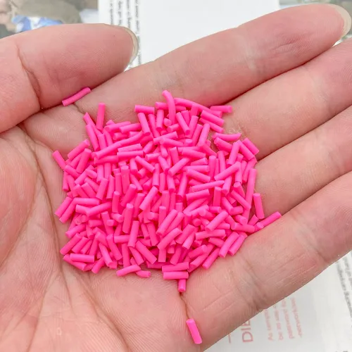 Miniatura 3 de Mulutoo Gránulos falsos de resina de 3.53 oz (3.53 onzas), chispas de arcilla de polímero, rebanadas de arcilla polimérica para arte de uñas, Rosa