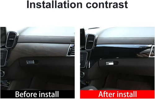 Miniatura 2 de YIWANG Cubierta de panel de decoración de consola central, 3 piezas para Mercedes Benz GLS GLE GL ML 2013-2019 Accesorios para automóvil con volante