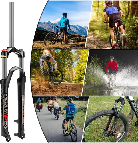 Miniatura 8 de BUCKLOS 26/27.5/29 Horquilla de Suspensión MTB de 100mm, Tubo Recto de 28.6mm QR 9mm de Ajuste de Corona de Aleación de Aluminio para Bicicleta