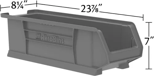 Miniatura 4 de Akro-Mils 30284 AkroBins - Contenedores de almacenamiento de plástico de gran tamaño, apilables que ahorran espacio para garaje, aula, organización
