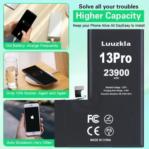 Miniatura 3 de Nueva batería de 23900 mAh compatible con iPhone 11, batería de repuesto de gran capacidad compatible con iPhone 11, con kits de herramientas