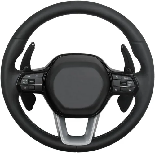Miniatura 5 de Etiqueta engomada de la cubierta de la extensión de la paleta del cambio del volante de aleación de aluminio Accesorios del coche para Honda Negro