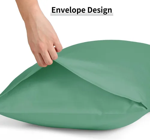 Miniatura 5 de Warmstar - Juego de 2 fundas de almohada de algodón de tamaño estándar, 600 hilos, 20x26 pulgadas, fundas de almohada de algodón de fibra larga
