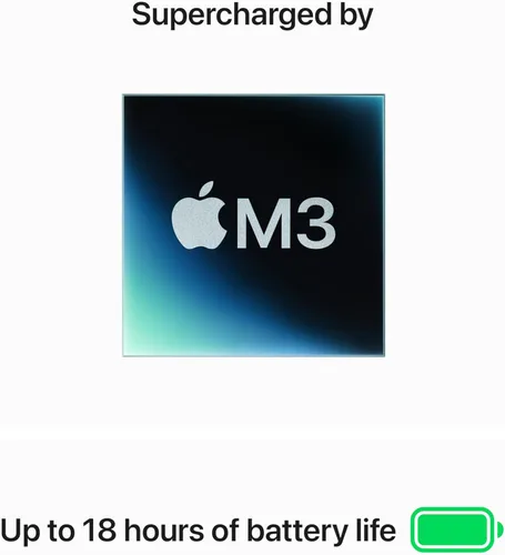 Miniatura 3 de Apple MacBook Air con chip Apple M3, 13 pulgadas, 8 GB de RAM, 256 GB de almacenamiento SSD, Midnight (Renovado)