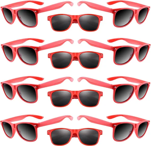 Miniatura 7 de ASTARON Paquete de 12 lentes de sol de fiesta de neón a granel para playa, boda, fiesta, piscina, suministros de fiesta