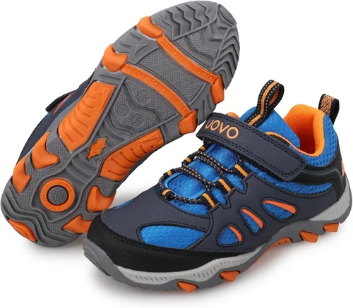 Miniatura 6 de UOVO Botas de senderismo resistentes al agua para niños, zapatos para caminar al aire libre, antideslizantes, al tobillo, zapatos deportivos