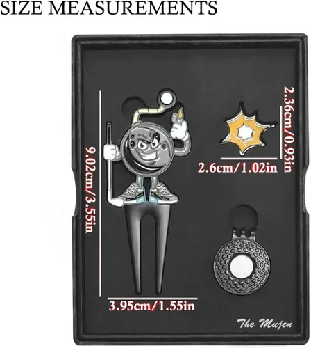 Miniatura 3 de Golf Ball Marker, Golf Alignment Ball Marker for Putting, Golf Divot Tool, Golf Training Aid Golf Accessories with Hat Clip, Cleaner, Club Holder