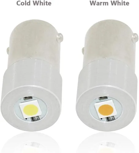 Miniatura 3 de BA9S 1W 3v BA9 LED antorcha faro mini cabeza lámpara linterna bombilla 2 celdas C & D (blanco cálido, 2 celdas C&D 3V)