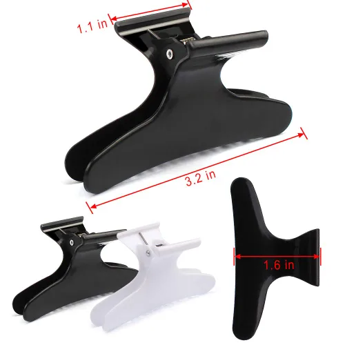 Miniatura 6 de CIEHER - Pinzas para el cabello para mujer, paquete de 24 pinzas para el cabello para peinar, pinzas para el cabello de mariposa, pinzas para Negro