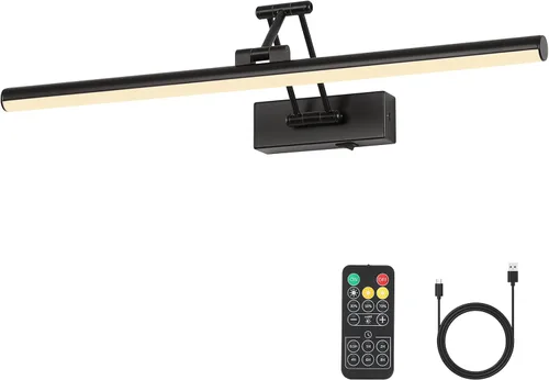 Miniatura 10 de Joossnwell Luz para Cuadros a Batería Luz Inalámbrica para Cuadros para Pinturas con Control Remoto 15.5 Pulgadas Regulable y Temporizador Luz