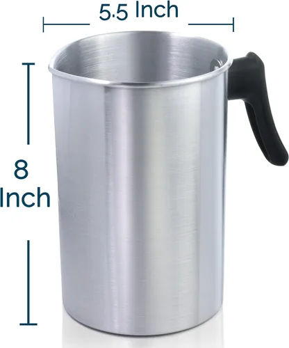 Miniatura 2 de Aroparc Olla para hacer velas de 101 onzas, olla de fusión de cera, jarra de vertido sin goteo para hacer velas