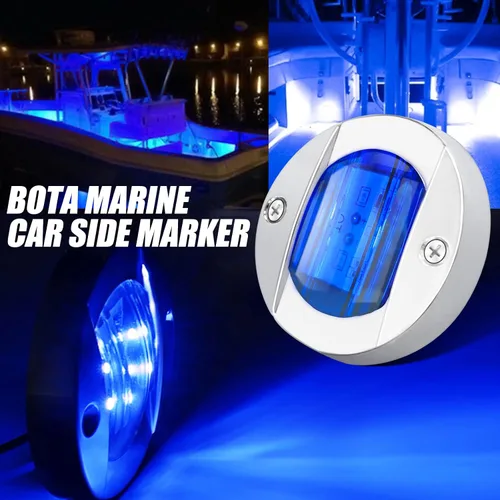 ALFU Bule DC12V 6 LED Lateral Luces de Navegación Luces de Navegación Impermeable Marina Barco Yate Redondo Popa Anclaje Luces Lámpara de Cortesía