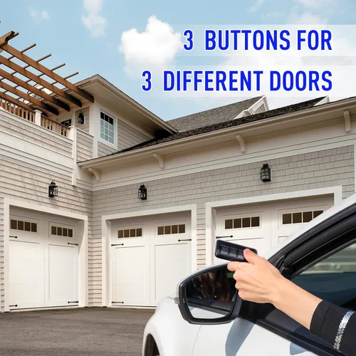 Miniatura 8 de Control remoto universal para puerta de garaje con clip para visera, para abridores de puerta LiftMaster/Chamberlain/Craftsman, adecuado para Negro