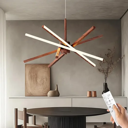 Miniatura 9 de Lámpara de araña Sputnik moderna de techo LED dorada de 82W, luz colgante de montaje empotrado, lámparas de araña para comedor, luminarias sobre 5