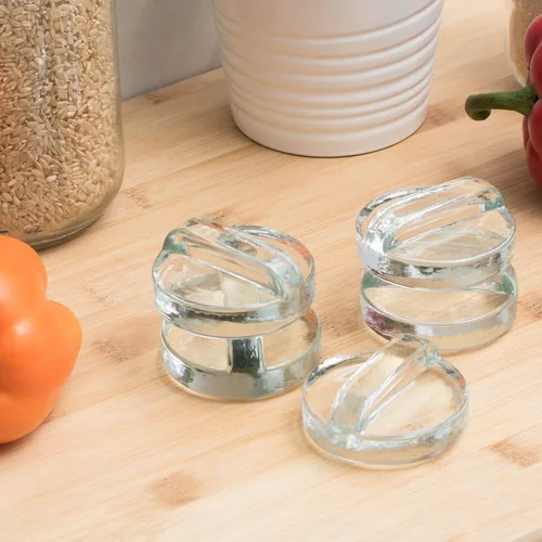 Miniatura 7 de Paquete de 5 – Fácil de agarrar – Agarrarlos con pinzas – Pesos de fermentación de vidrio con asas para tarros Mason de boca ancha