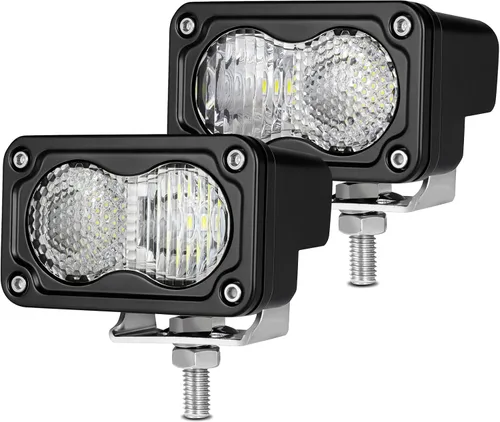 Miniatura 18 de Cápsulas LED ámbar, 2 unidades de luz de conducción de 40 W y 3 pulgadas, luz antiniebla ámbar, impermeable, para parachoques todoterreno, cubo