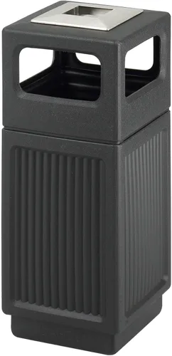 Miniatura 16 de Safco Canmeleon - Bote de basura comercial de 38 galones, para uso en interiores y exteriores, duradero y resistente a la intemperie con paneles