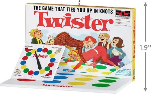 Miniatura 5 de Hallmark Keepsake Adorno navideño 2021, noche de juegos familiares Hasbro Twister Hasbro Twister Family Game Night