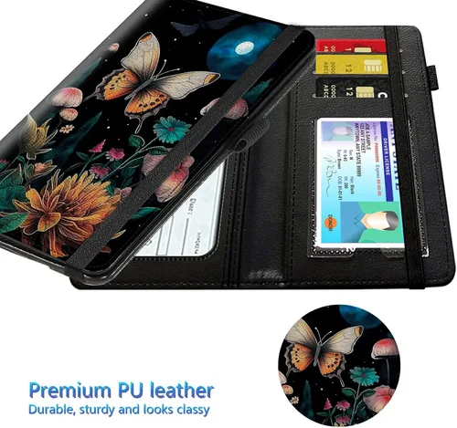 Miniatura 19 de Funda para chequera para hombres y mujeres, cartera de cuero RFID con ranuras para tarjetas de crédito, soporte de cheques duplicados personales