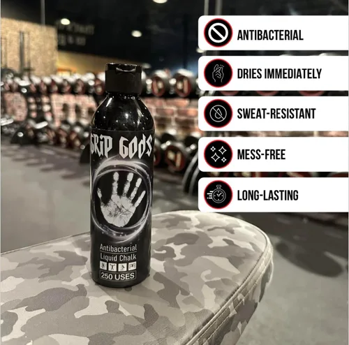Miniatura 3 de Generic Grip Gods - Botella de viaje combinada de tiza líquida (1.7 fl oz) y botella de repuesto (8.5 fl oz) para levantamiento de pesas, gimnasio