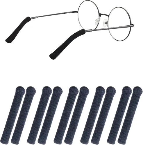 Miniatura 10 de Cojines para las orejas para lentes con tela de algodón, puntas de retenedor de gafas de punto suave, almohadillas elásticas antideslizantes