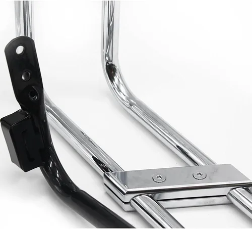 Miniatura 5 de SG05 - Kit de protección de alforja cromada de doble riel compatible con Harley Davidson 1997-2008 FLHR y FLHHT/ FLHTCUSE 2006-2008 / FLTR 1998-2008