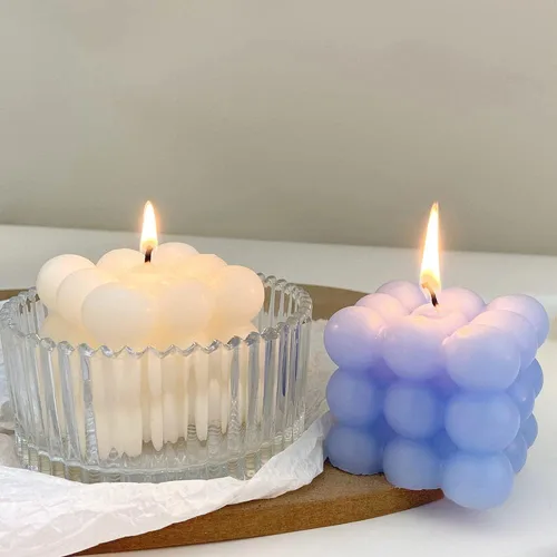 Miniatura 5 de Moldes de vela para hacer velas de burbujas, moldes de silicona para velas de burbujas de 6 cavidades para hacer jabón, molde de pastel de burbujas