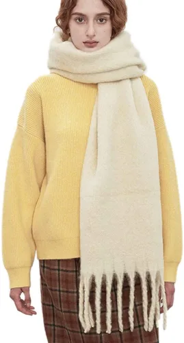 Miniatura 60 de Bufanda grande y gruesa de gran tamaño, esponjosas, de lana grande, gruesa, cálida para invierno