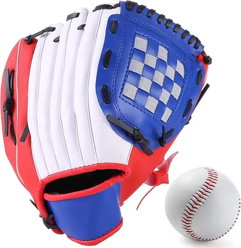 Miniatura 12 de Guante de béisbol, guante de sóftbol, guante de atrapador, cómodo guante de sóftbol y béisbol para niños, jóvenes, adultos, deportes y béisbol Negro