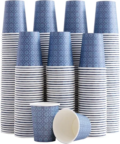 Clawsoff Paquete de 300 Vasos de Papel de 8 oz, Vasos Desechables para Bebidas Calientes/Frías, Vasos de Café de Papel de 8 OZ, Vasos de Café