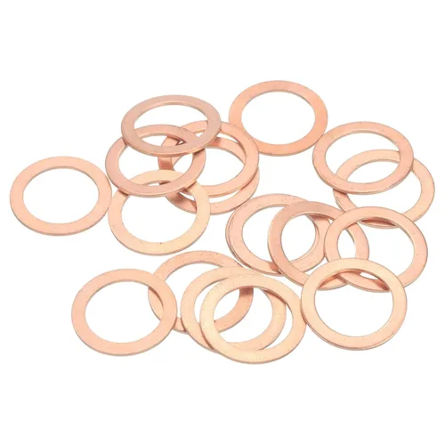 Miniatura 45 de MECCANIXITY Arandela plana de 28 piezas, arandelas de cobre M8, anillo de sellado de cobre, kit de arandela aplastante, 0.315 in de diámetro