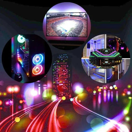 Miniatura 5 de WS2812B Tira de luces LED de 3.2 pies 1M WS2812B 144LEDs Programable Individual Direccionable WS2811 Tira de LED RGB 5050 incorporada IP30 No
