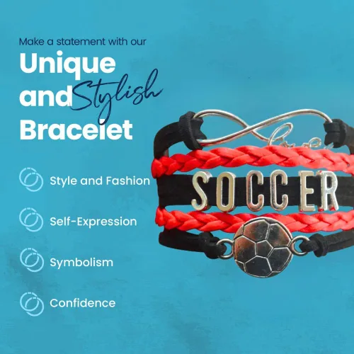 Miniatura 24 de Sportybella - Pulsera de fútbol ajustable, regalo para jugadores